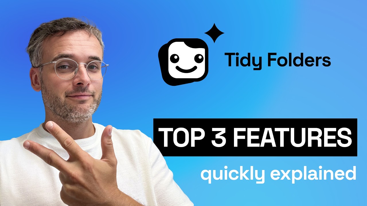 Video thumbnail: the top 3 features of Tidy Folders, the extension behind Gemini folders, demonstrated in the ChatGPT interface